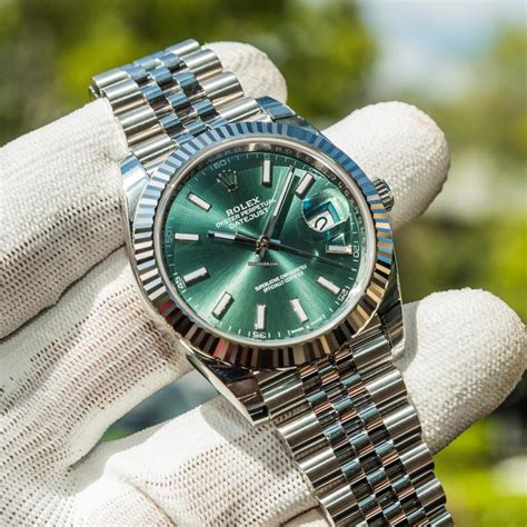 green face rolex|rolex 41mm date just mint dial.